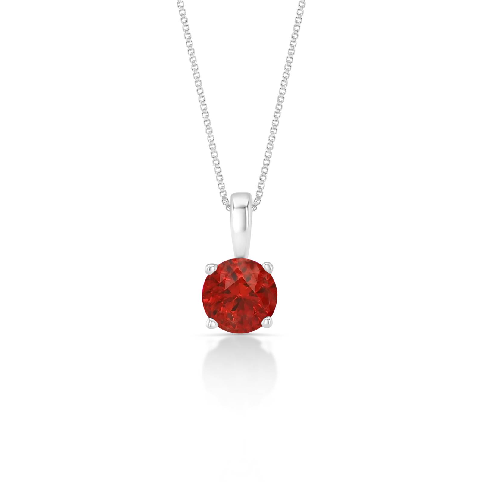 Rhea Solitaire Ruby Pendant (5mm)