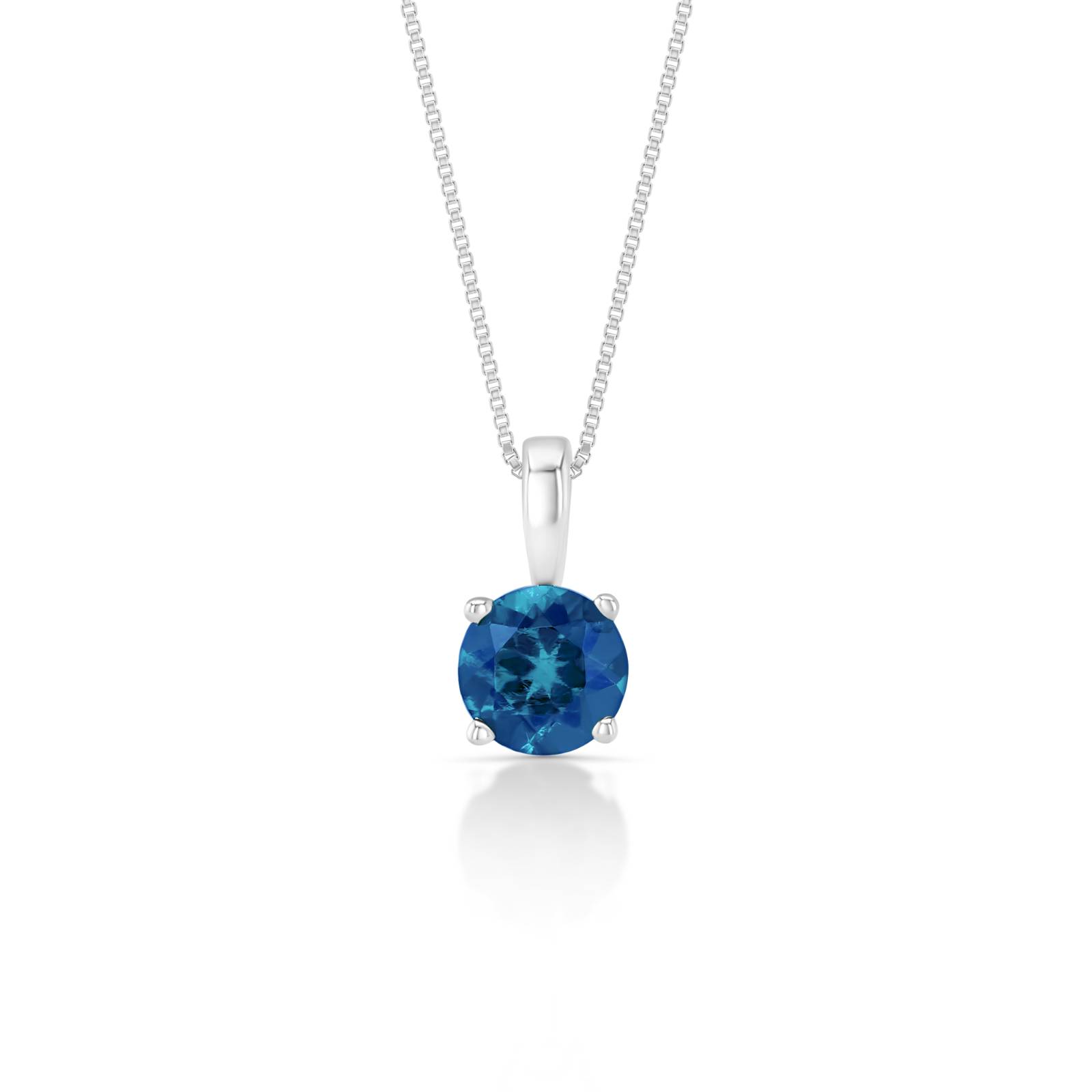 Rhea Solitaire Sapphire Pendant (5mm)