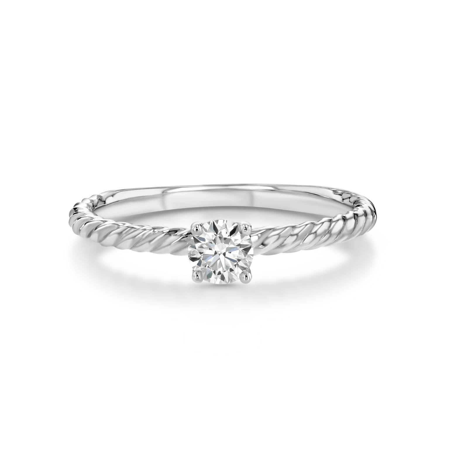 Mira Rope Solitaire Engagement Ring
