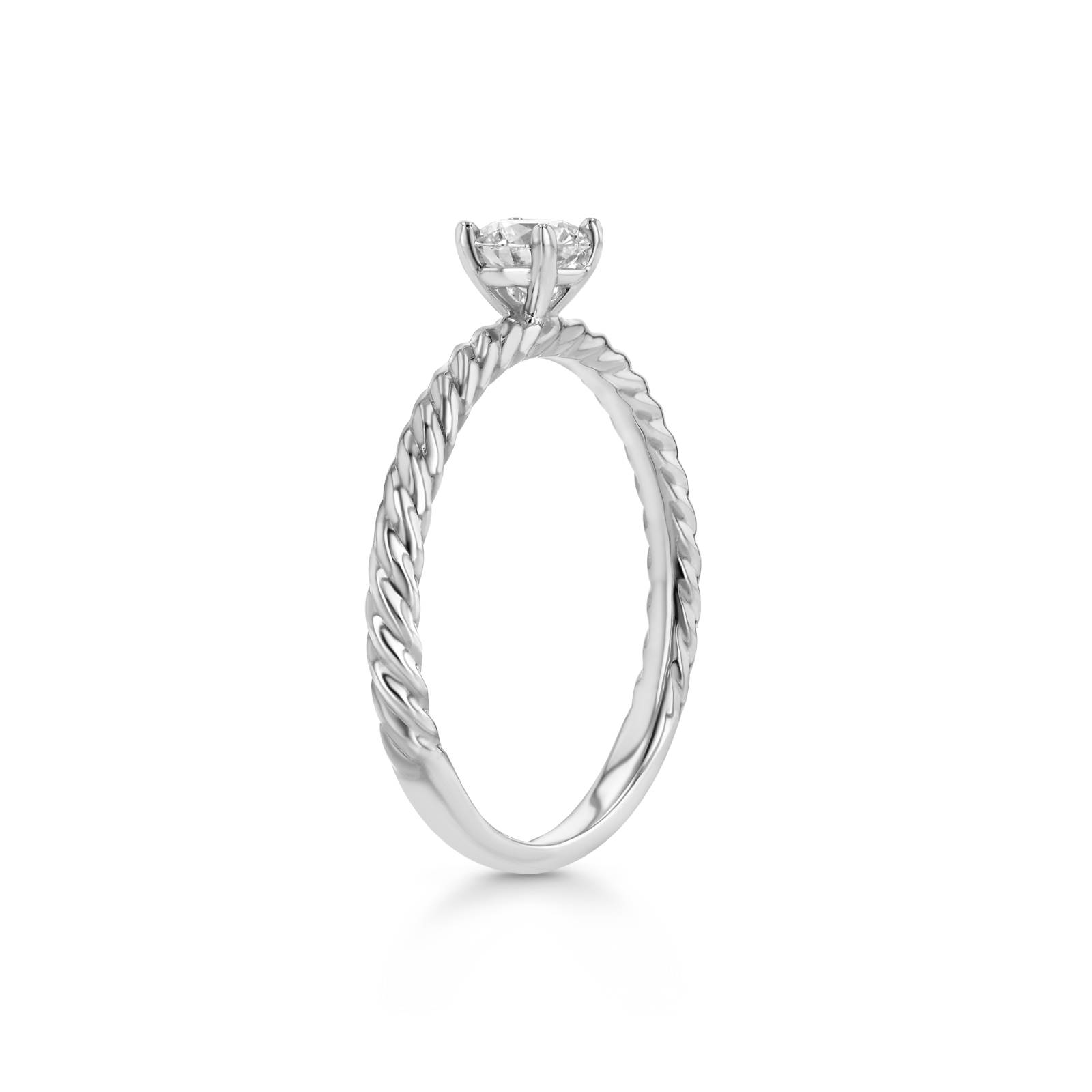 Mira Rope Solitaire Engagement Ring
