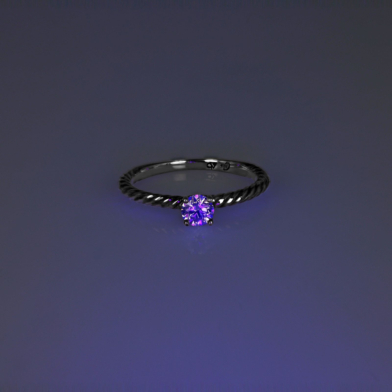 Mira Rope Solitaire Engagement Ring